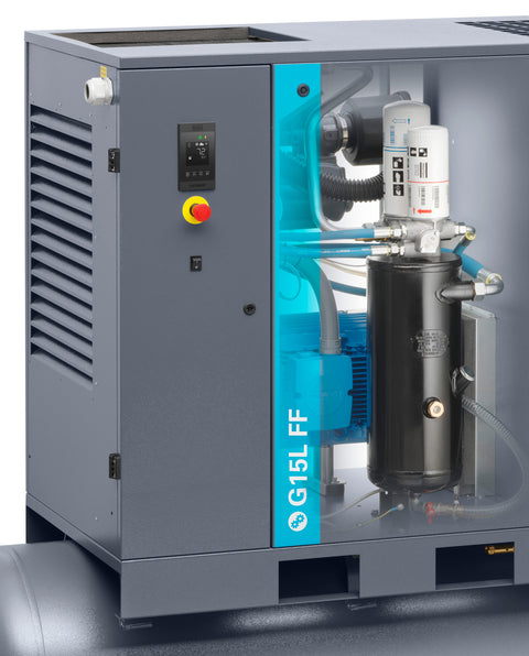 Atlas Copco G15L FF 20 HP Rotary Screw Compressor